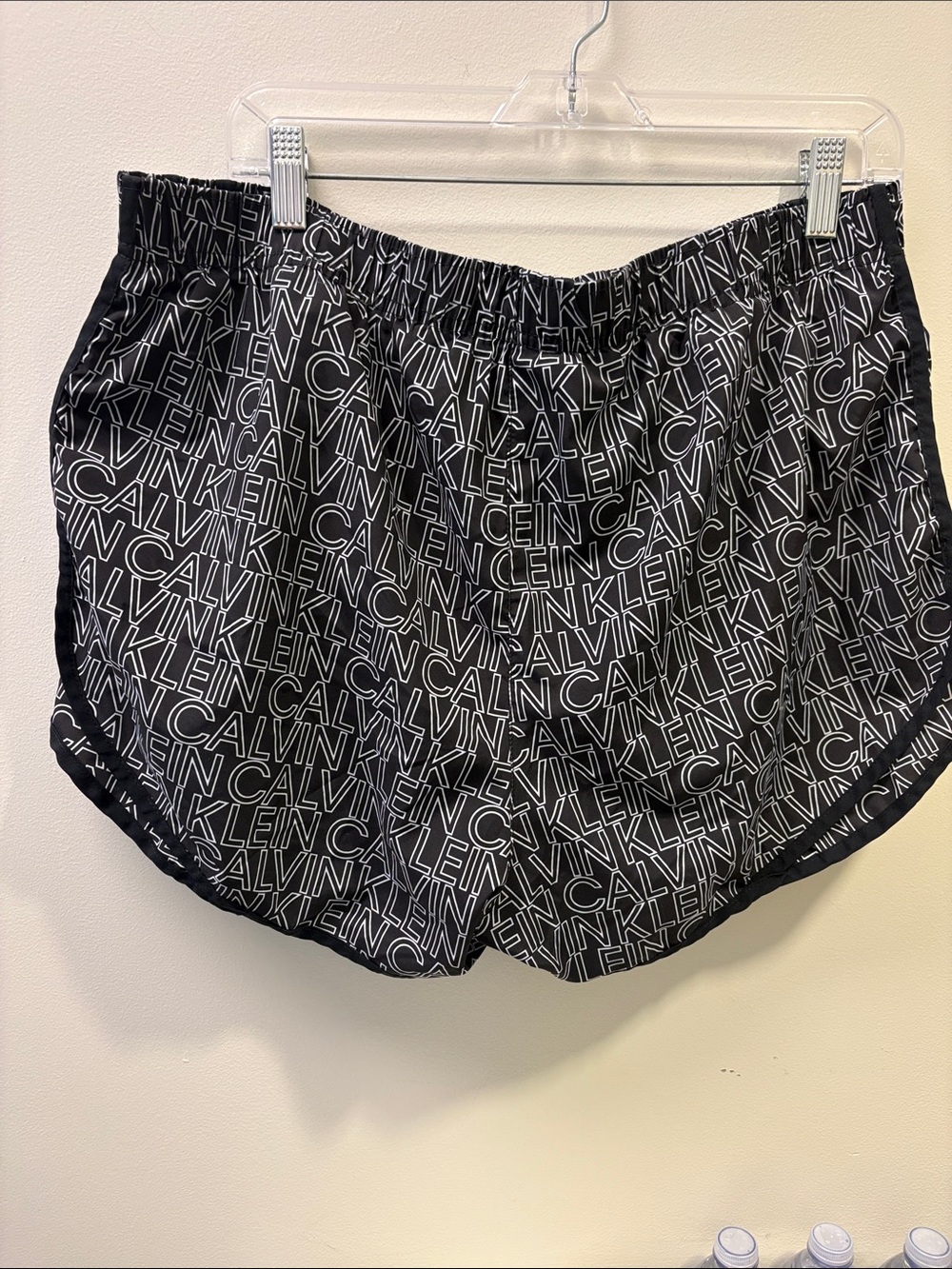 Calvin Klein Black Logo-Print Athletic Shorts